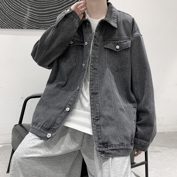 Men's Jackets Spring Men Streetwear Jeans Jackets Solid Color Denim Coats 230225