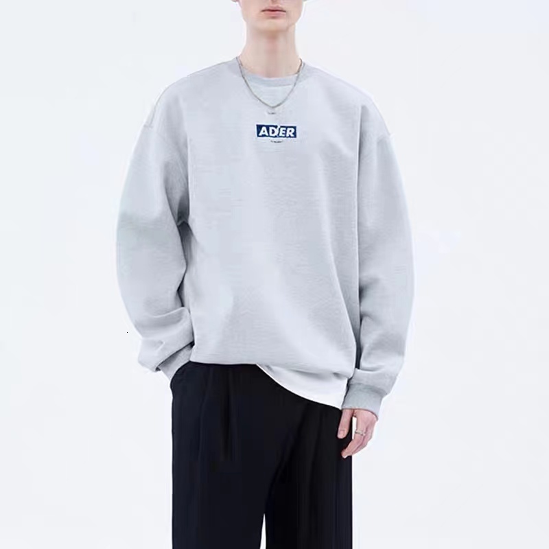 Womens Hoodies Sweatshirts ADER Printed Crew Neck Unisex Long Sleeve Pullover Casual Sweatshirt S4XL 230224