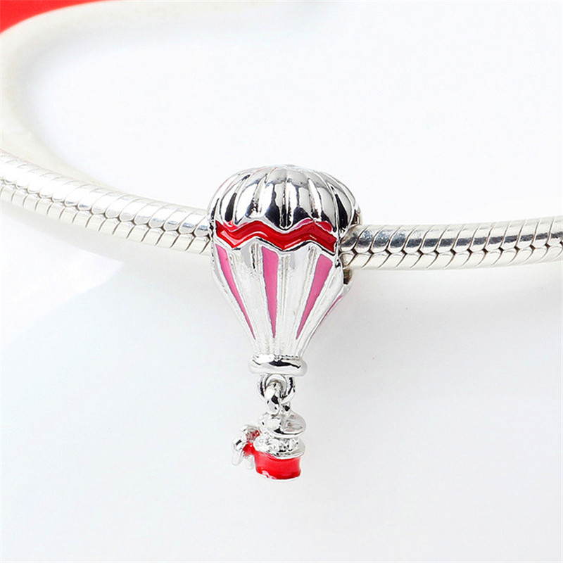 The New Popular 925 Sterling Silver Suspension Cute Red Cat Heart Pendant Is Suitable For Primitive Charm DIY Bracelet Necklace Accessories Jewelry