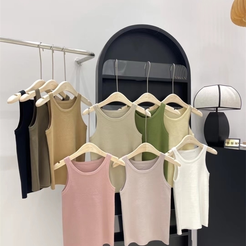 Women's Tanks Camis sexy knit tank top women 2023 high quality slim camisole female Freedom seamless crossover racerback l230224