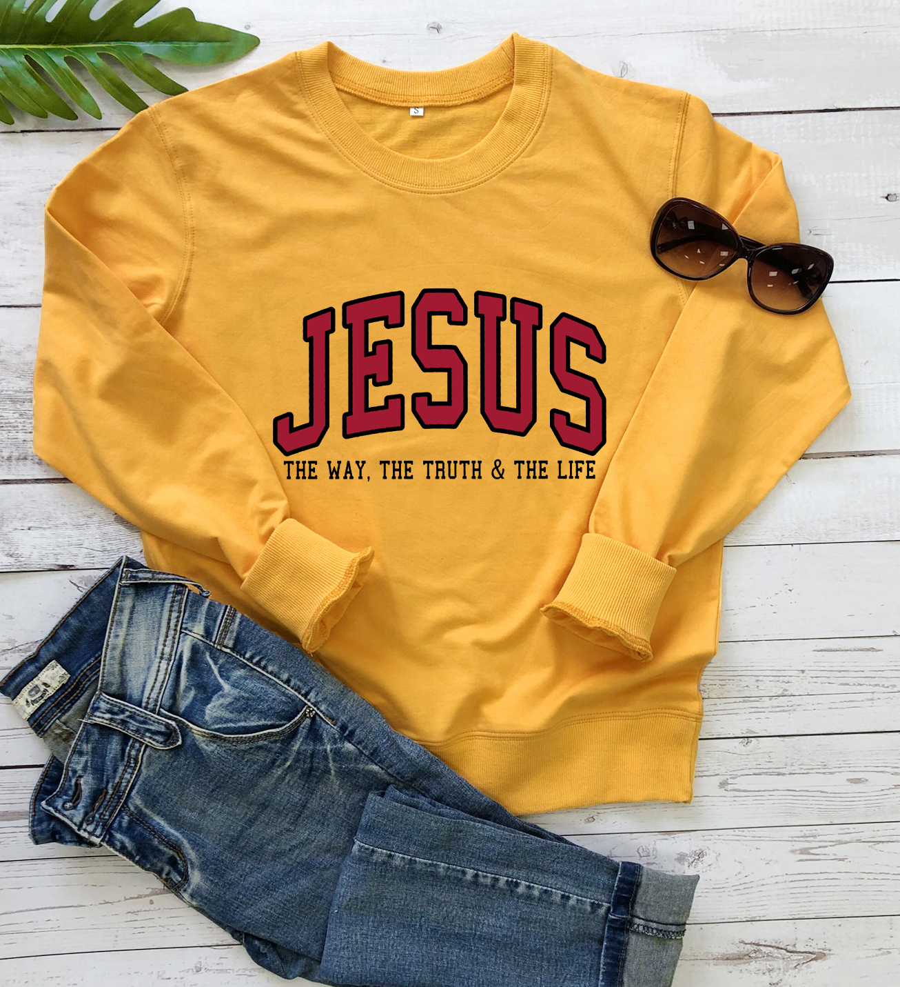 Womens Hoodies Sweatshirts Colored JESUS THE WAY TRUTH LIFE Sweatshirt Christian Sweats Inspirational pullovers Women Casual Bible Verse Tops 230224