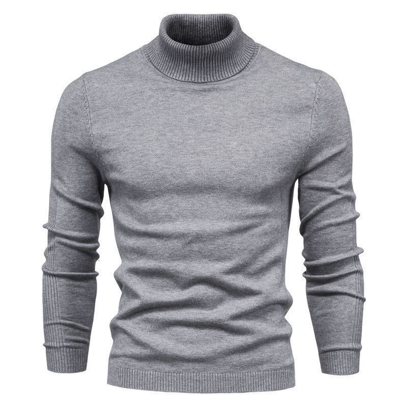 Men's T-Shirts Winter Turtleneck Thick Mens Sweaters Casual Turtle Neck Solid Color Quality Warm Slim Turtleneck Sweaters Pullover Men 230225