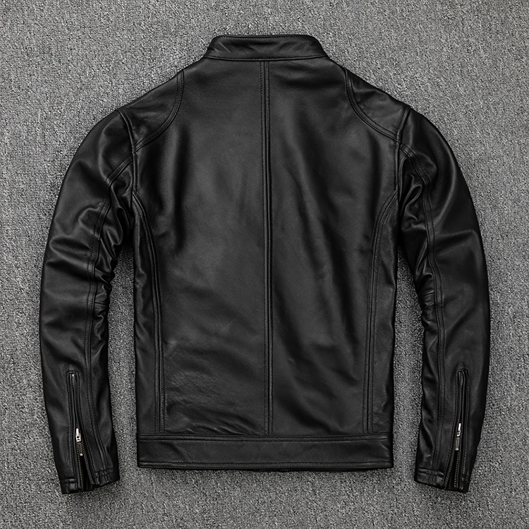 Men's Jackets .Wholesales. Plus size soft cowhide Jacket men slim genuine Leather coat.biker leather clothes.Autumn 230225