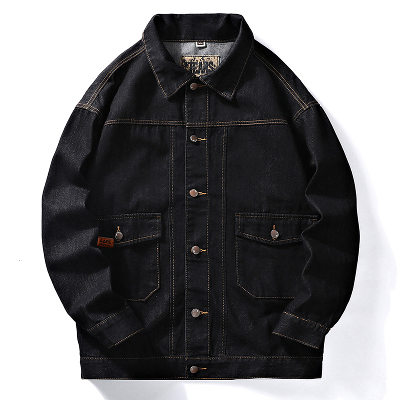 Men's Jackets Cotton Denim Jacket Men Casual Solid Color Lapel Single Breasted Jeans Jacket Men Spring Quality Mens Jackets Size 7XL 230225