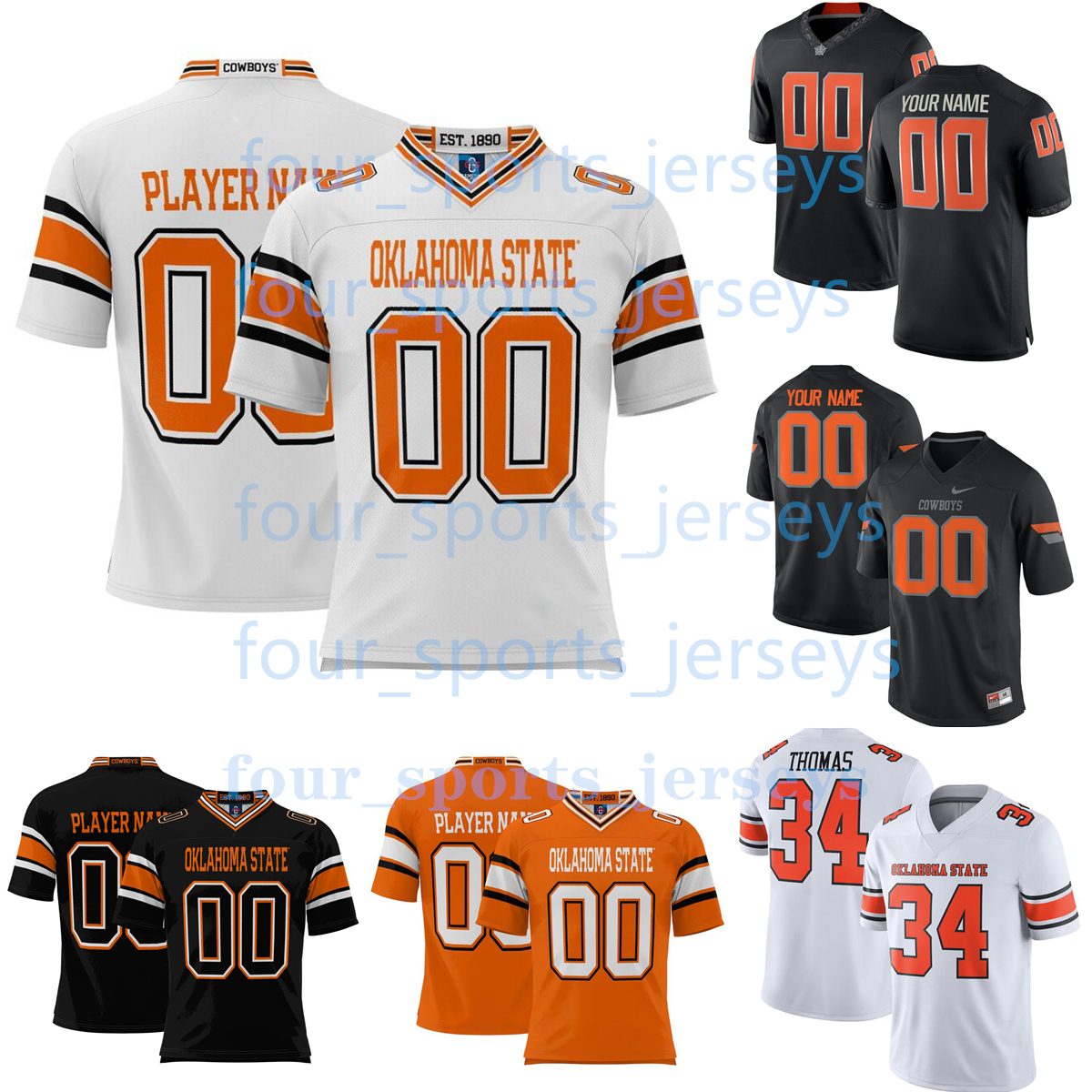 NCAA Oklahoma State Cowboys College Football Jerseys Muehlberger McEndoo Schultz Shettron Stewart Bax Birmingham Brooks Jr. Collier Dotson Etienne Gonzalez