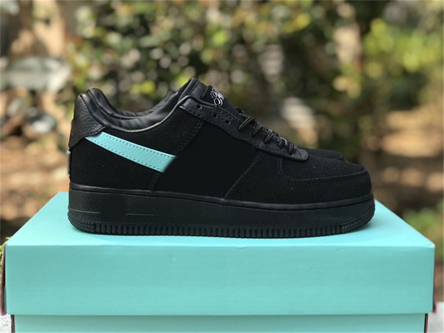 2023 Release Tiffany&Co. 1 Low SP Shoes Forces Blue Black Multi Color Leather Suede Men Women Outdoor Sports Sneakers With Original Box With Extralaces US4-13