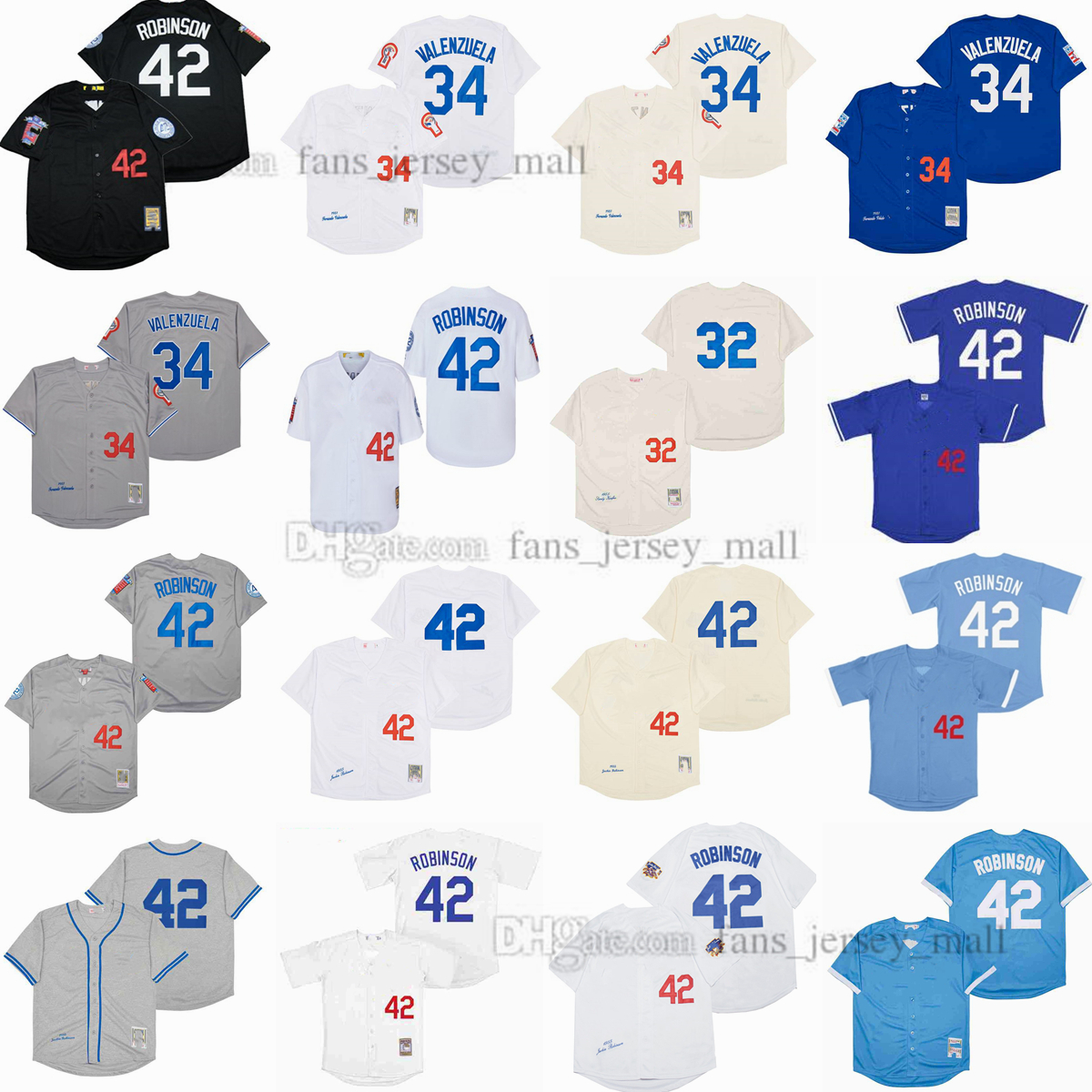 Vintage Movie College Baseball Wears Jersey 34 Fernando Valenzuela 1981 42 Jackie Robinson 1955 32 Sandy Koufax 1955 Men Women Youth Size, As picture(with team name)
Vintage Movie College Baseball Wears Jersey 34 Fernando Valenzuela 1981 42 Jackie Robinson 1955 32 Sandy Koufax 1955 Men Women Youth Size, As picture(with team name)