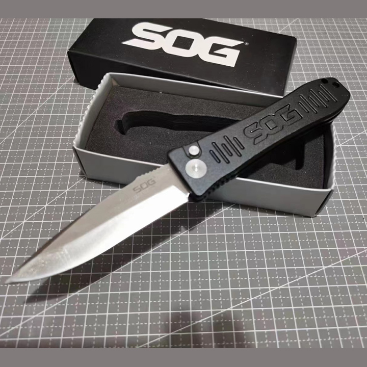 "Special Warfare Elite" SOG Quick Open Automatic Folding Knife D2 Blade Aluminum handle camping outdoor EDC Pocket knives
"Special Warfare Elite" SOG Quick Open Automatic Folding Knife D2 Blade Aluminum handle camping outdoor EDC Pocket knives
