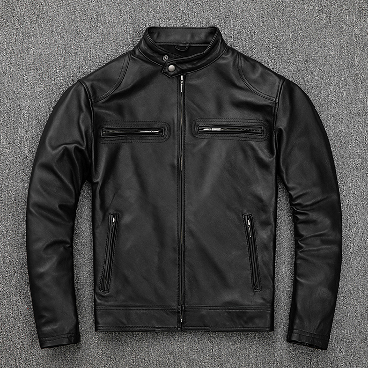 Men's Jackets .Wholesales. Plus size soft cowhide Jacket men slim genuine Leather coat.biker leather clothes.Autumn 230225