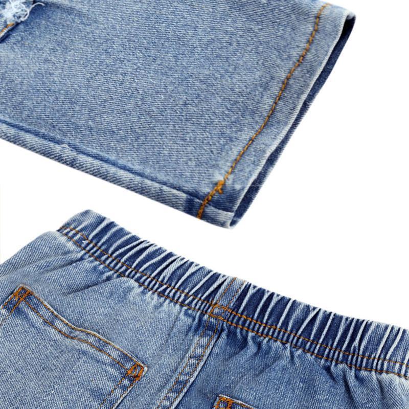 Jeans Fashion Solid Mid Kids Rushed Summer Light colored Boys Children Trousers Korean Version Of The Spring NZ02 230224