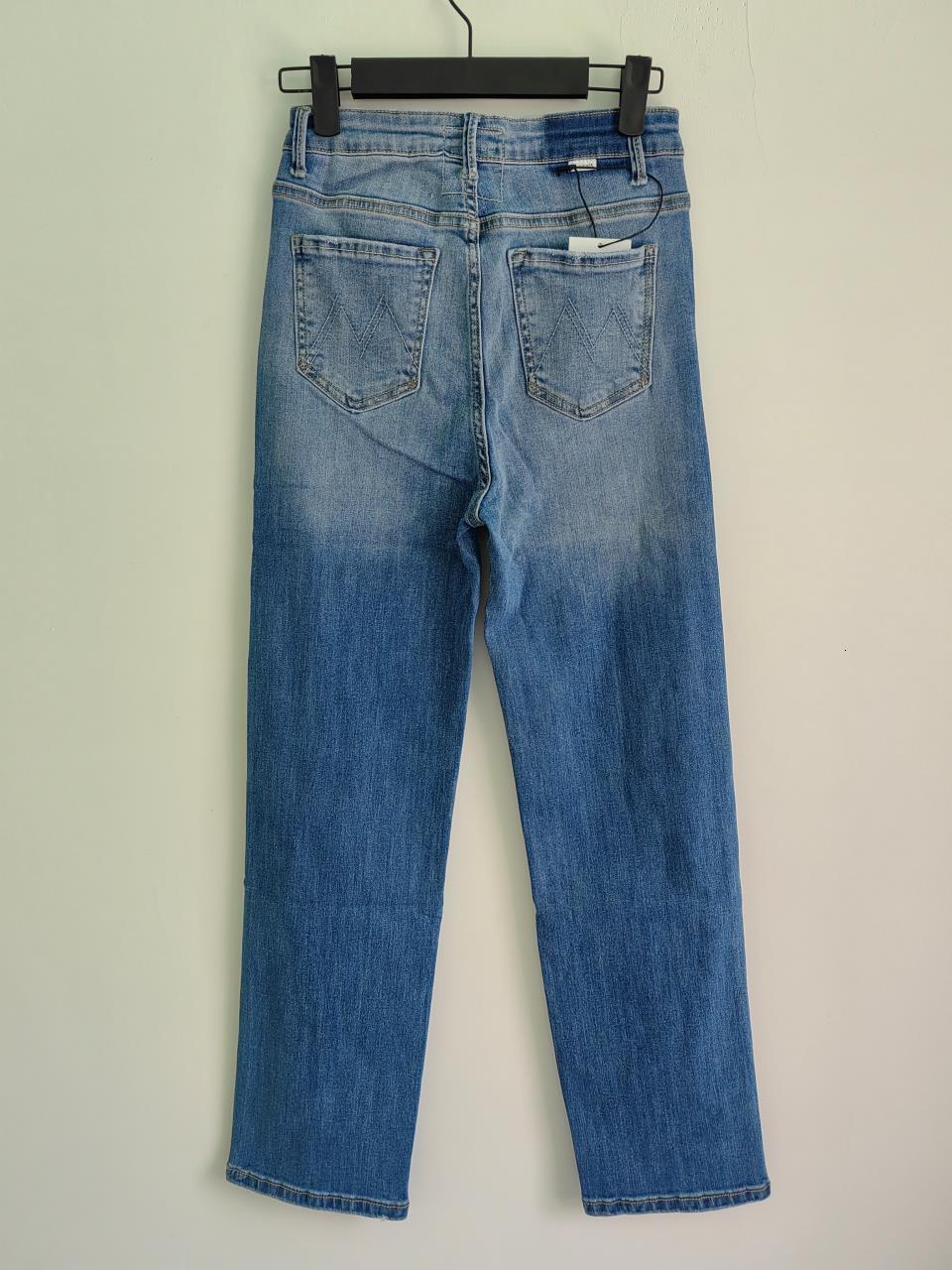 Women's Jeans Women's Retro Straight Denim Long Pants Zipper Stretch High Waist Ladies Cotton Jeans 230225