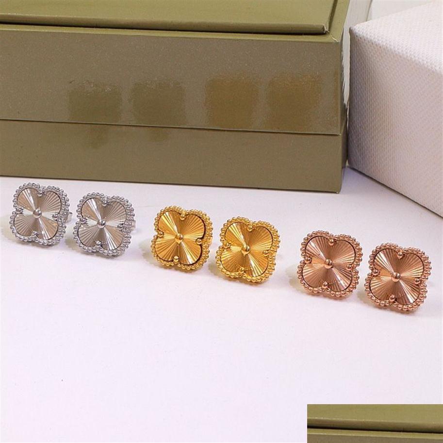 Stud Luxury Designer Earrings Fourleaf Clover Cleef Womens Fashion 18K Gold Earring Jewelry267R Drop Delivery Jewelry Dhesu
Stud Luxury Designer Earrings Fourleaf Clover Cleef Womens Fashion 18K Gold Earring Jewelry267R Drop Delivery Jewelry Dhesu