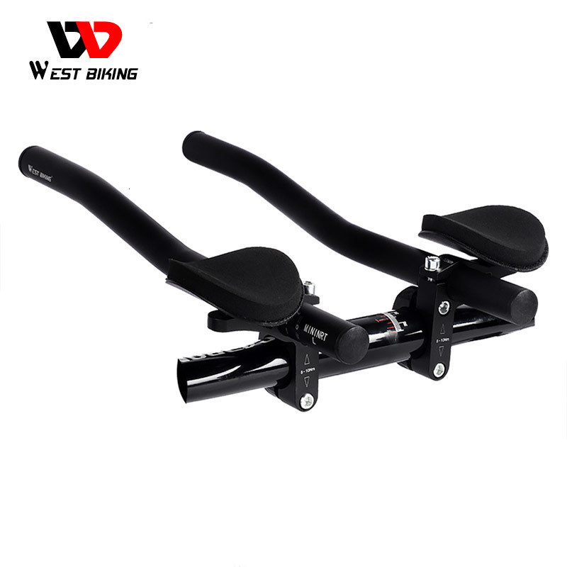 Bike Handlebars Components Bicycle Rest TT Handlebar Clip on Aero Bars Handlebar Extension Triathlon Aerobars Tri Bars MTB Road Bike Cycling Rest Handlebar 230224