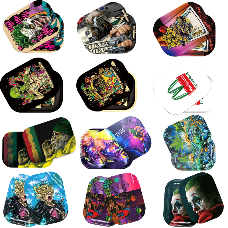 Multi Smoking Metal Rolling Trays with Magnetic Lid 18x14cm Cartoon Tobacco Tin Plate W/ Cover for Dry Herb Operation Roll Tray Cigarette Storage Plates
Multi Smoking Metal Rolling Trays with Magnetic Lid 18x14cm Cartoon Tobacco Tin Plate W/ Cover for Dry Herb Operation Roll Tray Cigarette Storage Plates