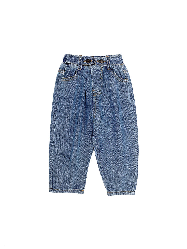 Jeans Baby Boys Spring Autumn Kids Jean Pants Children s Cotton Elastic Waist Clothes Toddler Denim Trousers with Pocket 230224