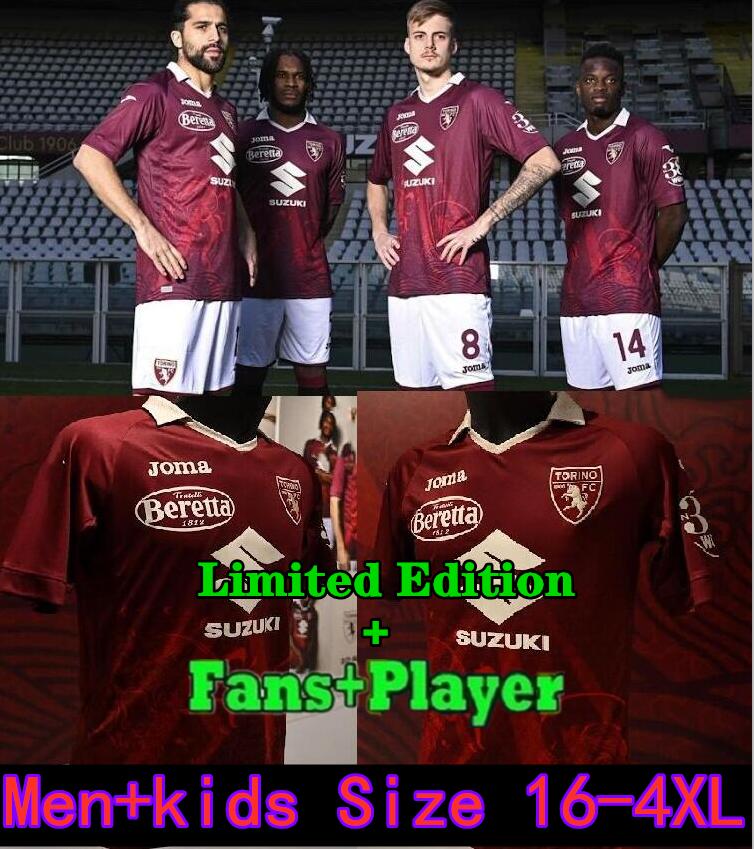 Size 16-4XL 22 23 Torino FC Limited Edition Soccer Jerseys 2022 2023 ZAZA RICCI ZIMA T. SANABRIA LUKIC PELLEGRI SINGO SECK Home Away 3rd Football Shirts Adults and kids, Limited edition kids
Size 16-4XL 22 23 Torino FC Limited Edition Soccer Jerseys 2022 2023 ZAZA RICCI ZIMA T. SANABRIA LUKIC PELLEGRI SINGO SECK Home Away 3rd Football Shirts Adults and kids, Limited edition kids