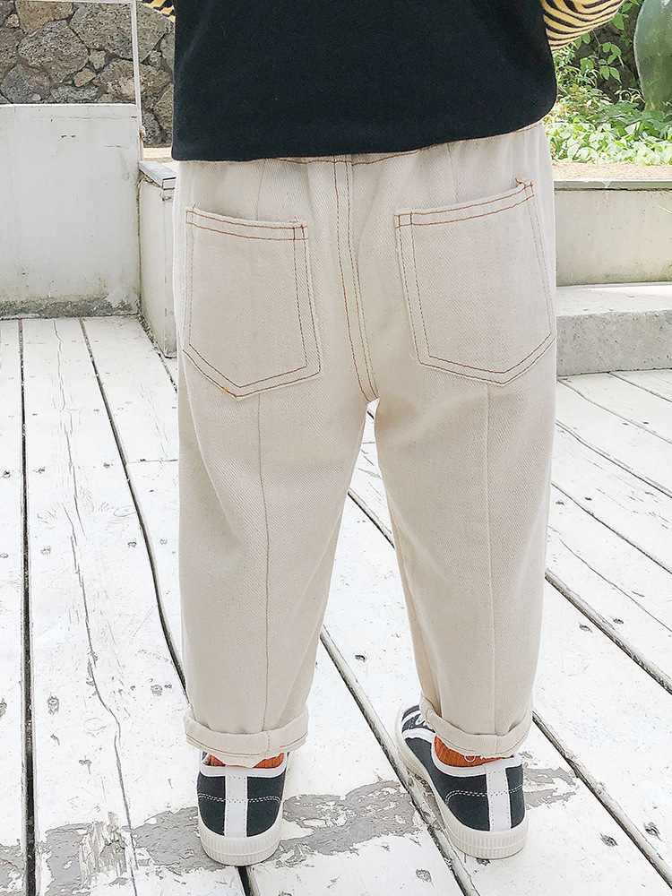 Jeans Baby Boys Spring Autumn Kids Jean Pants Children s Cotton Elastic Waist Clothes Toddler Denim Trousers with Pocket 230224