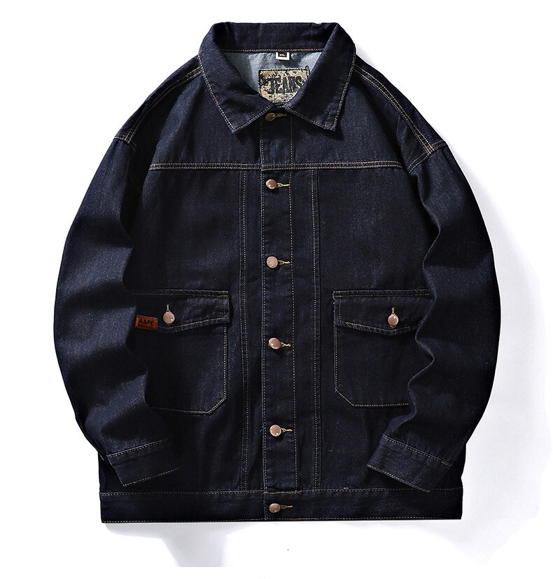 Men's Jackets Cotton Denim Jacket Men Casual Solid Color Lapel Single Breasted Jeans Jacket Men Spring Quality Mens Jackets Size 7XL 230225