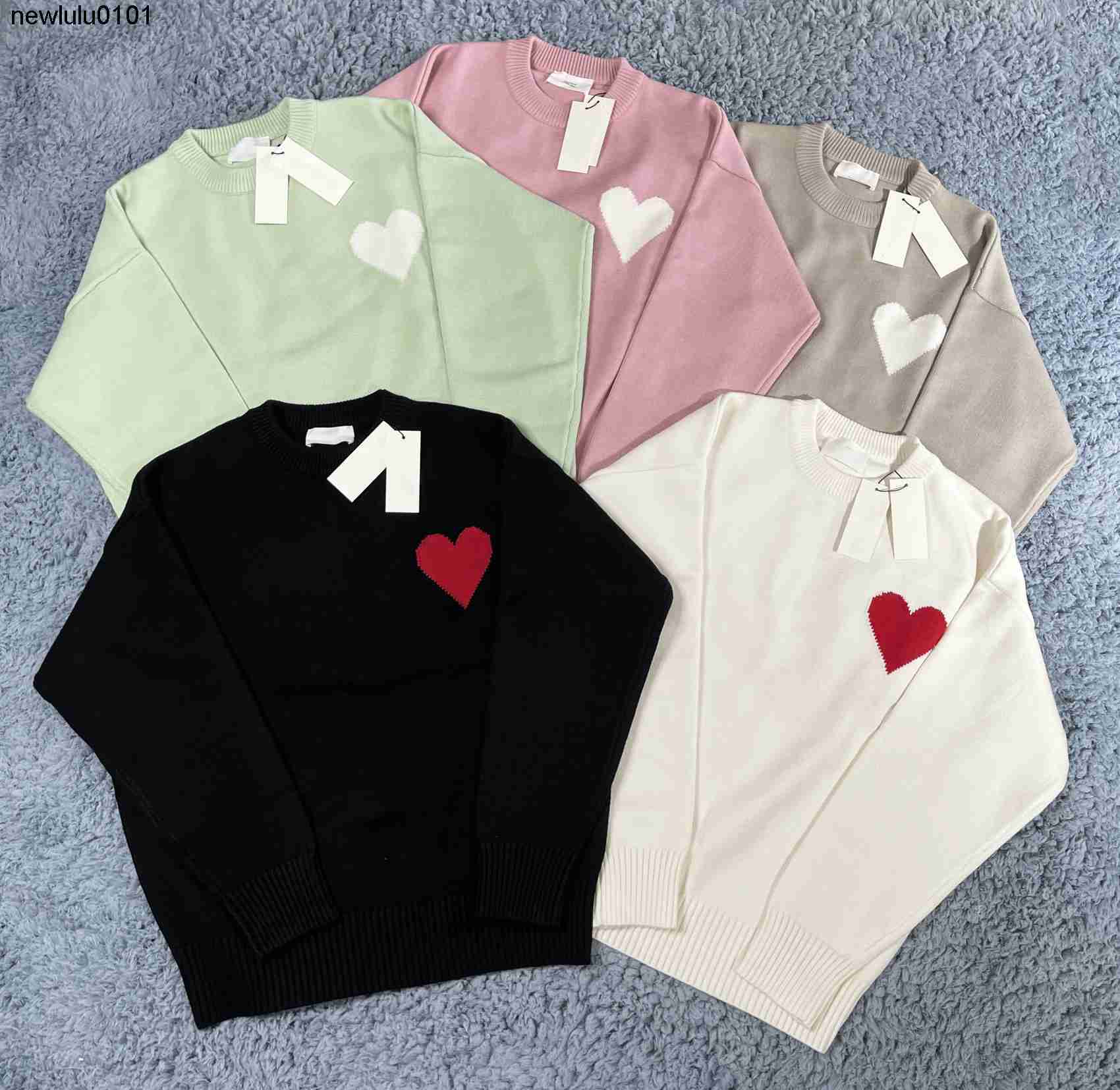 designer Correct version AMIs 2023 autumn winter wonmen color love jacquard men' women' loose round neck men knitting sweater, Qian fen
designer Correct version AMIs 2023 autumn winter wonmen color love jacquard men' women' loose round neck men knitting sweater, Qian fen