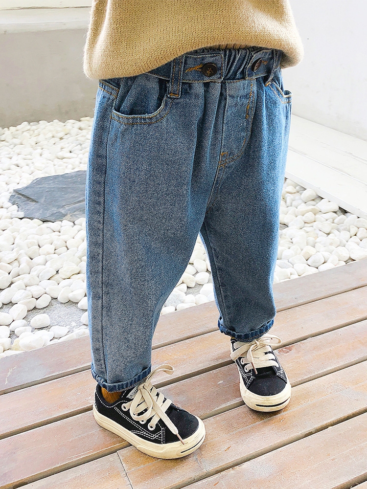 Jeans Baby Boys Spring Autumn Kids Jean Pants Children s Cotton Elastic Waist Clothes Toddler Denim Trousers with Pocket 230224