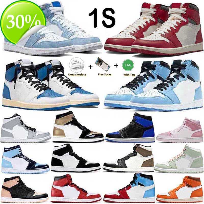 Jumpman 1 Men Basketball shoes 1S University Blue OG Hyper Royal Patent Panda dark Mocha bred shadow UNC Smoke Grey Sports Sneakers trainers
Jumpman 1 Men Basketball shoes 1S University Blue OG Hyper Royal Patent Panda dark Mocha bred shadow UNC Smoke Grey Sports Sneakers trainers