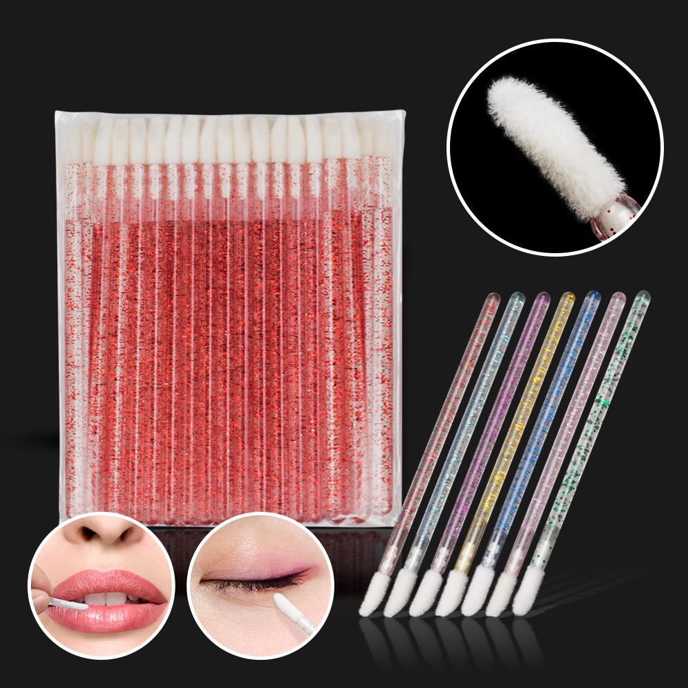100 Pcs a lot Disposable Crystal Lip Brushes with Container Make Up Lip Brushes Lipstick Lip Gloss Wands Eyeshadow Brushes Applicator Tool Makeup Beauty Tool Kits, Blue
100 Pcs a lot Disposable Crystal Lip Brushes with Container Make Up Lip Brushes Lipstick Lip Gloss Wands Eyeshadow Brushes Applicator Tool Makeup Beauty Tool Kits, Blue