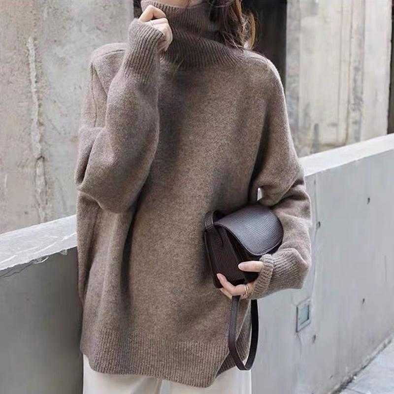 Women's Sweaters Turtle Neck Cashmere Sweater Women Korean Style Loose Warm Knitted Pullover 2021 Winter Outwear Lazy Oaf Female JumpersMCERU36AU36A, Wine red
Women's Sweaters Turtle Neck Cashmere Sweater Women Korean Style Loose Warm Knitted Pullover 2021 Winter Outwear Lazy Oaf Female JumpersMCERU36AU36A, Wine red