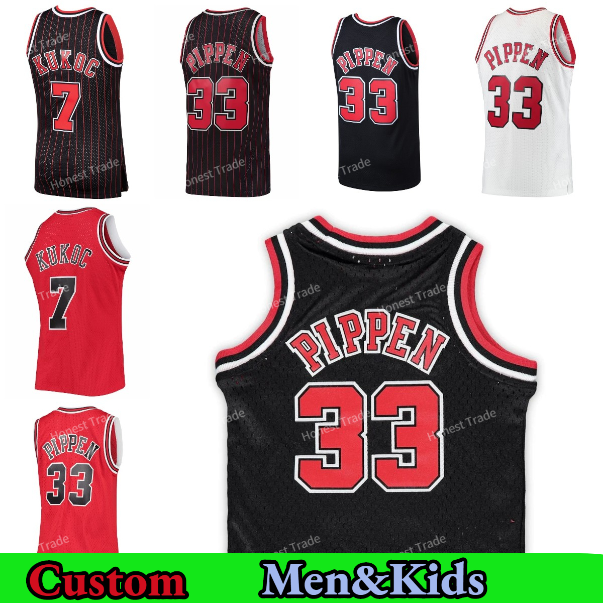 Custom Retro Jersey Toni 33 Scottie Kukoc Pippen Steve Kerr Dennis 91 Rodman Luc Longley Derrick Rose 1 Red White Classics Mens Kids Youth Stitched Basketball Jersey, Colour 2
Custom Retro Jersey Toni 33 Scottie Kukoc Pippen Steve Kerr Dennis 91 Rodman Luc Longley Derrick Rose 1 Red White Classics Mens Kids Youth Stitched Basketball Jersey, Colour 2