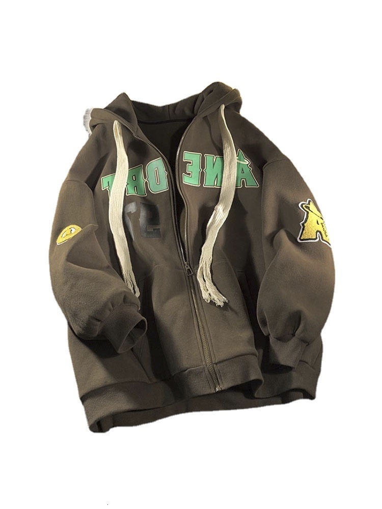 Womens Hoodies Sweatshirts Vintage Letter Print Zip Up Hoodie Women Embroidery Jacket Sweatshirt Oversized Casual Teens Clothes Hip Hop y2k Korean 230 - view 4