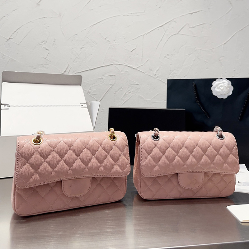 Ladies Designer Classic Double Flap Quilted Bag Caviar Leather Calfskin Gold/Silver Metal Hardware Matelasse Chain Crossbody Shoulder Purse Pochette Handbag 23CM, Box
Ladies Designer Classic Double Flap Quilted Bag Caviar Leather Calfskin Gold/Silver Metal Hardware Matelasse Chain Crossbody Shoulder Purse Pochette Handbag 23CM, Box