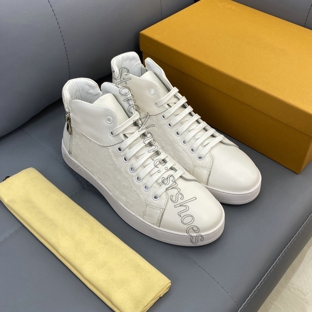 Mens High Top Designer Shoes Calfskin Embossed Monograms Side Zip Detail Sneakers Damier Graphite High-Top Trainers Runners, Colour 3
Mens High Top Designer Shoes Calfskin Embossed Monograms Side Zip Detail Sneakers Damier Graphite High-Top Trainers Runners, Colour 3