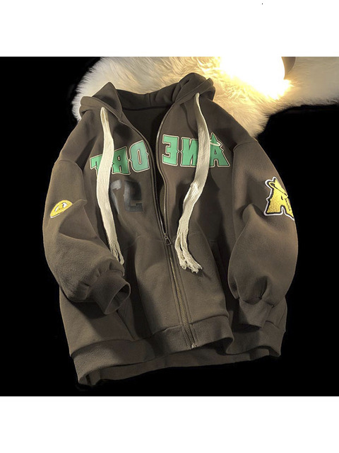 Womens Hoodies Sweatshirts Vintage Letter Print Zip Up Hoodie Women Embroidery Jacket Sweatshirt Oversized Casual Teens Clothes Hip Hop y2k Korean 230 - view 6
