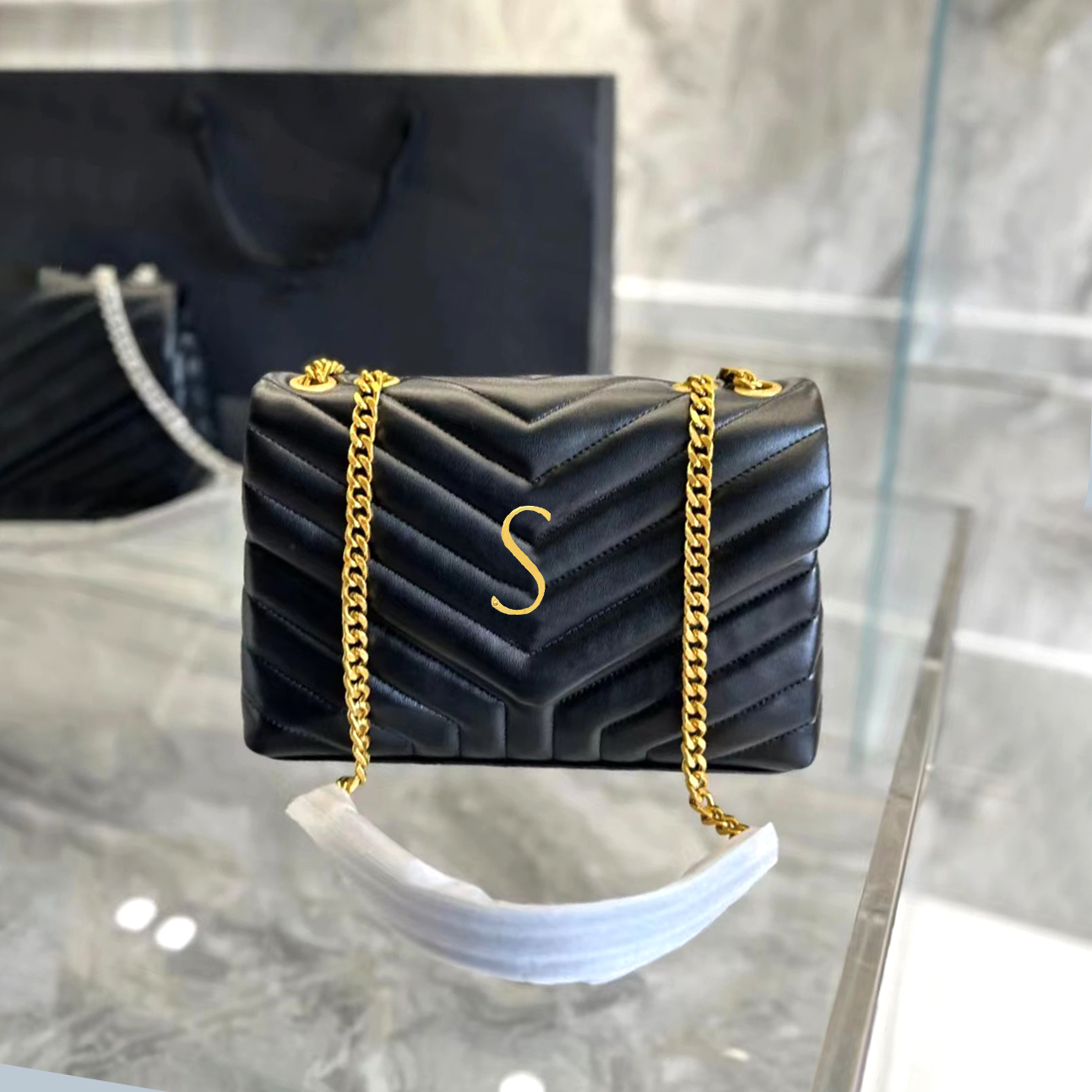 11 color 7A quality fashion LOULOU shoulder Bags Totes Luxury Designer Genuine Leather bag yslity Crossbody travel envelop clutch Women men handbag chain Flap Purse, Khaki silver
11 color 7A quality fashion LOULOU shoulder Bags Totes Luxury Designer Genuine Leather bag yslity Crossbody travel envelop clutch Women men handbag chain Flap Purse, Khaki silver