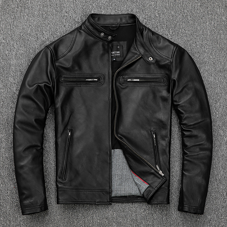 Men's Jackets .Wholesales. Plus size soft cowhide Jacket men slim genuine Leather coat.biker leather clothes.Autumn 230225