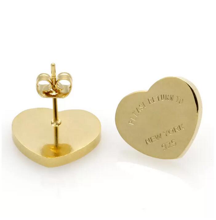 Valentine's Day gift 925 sterling silver jewelry (earrings) 925 silver gold rose gold blue heart Valentine's Day