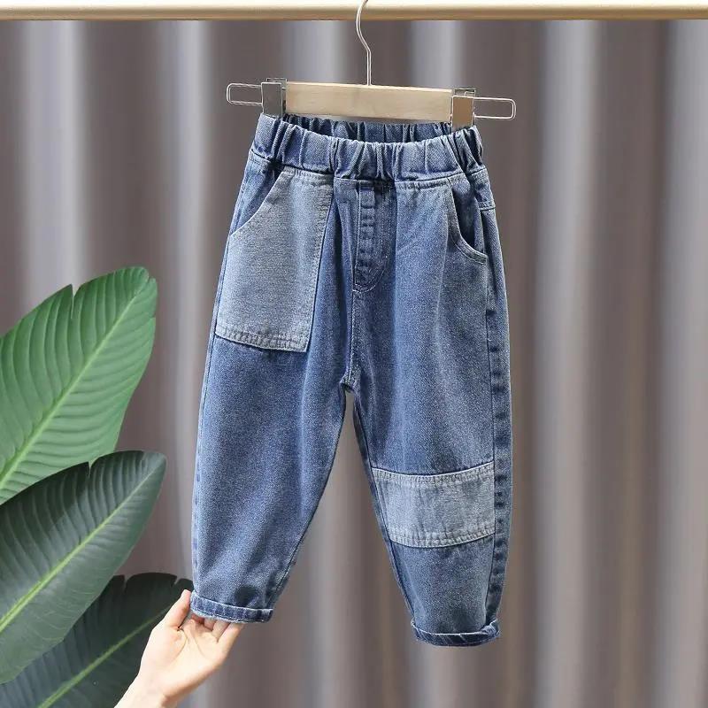 Jeans Boys Baby Spring and Autumn Pants Children s Casual Loose Kids Trousers 2 4 6 7Y 230224