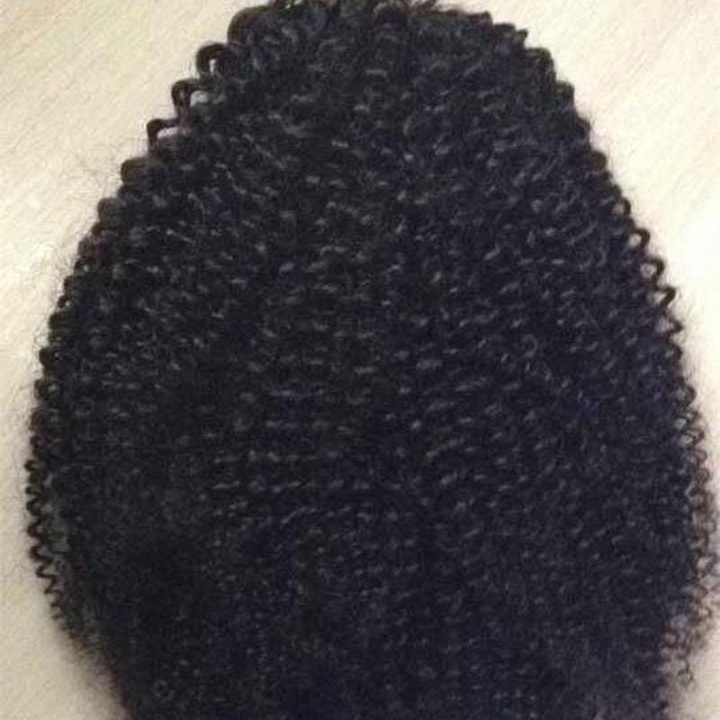 4c afro kinky curly brazilian remy ponytail human hair drawstring clip in puff bun updo topper African american hair piece 160g best gorgeous looking