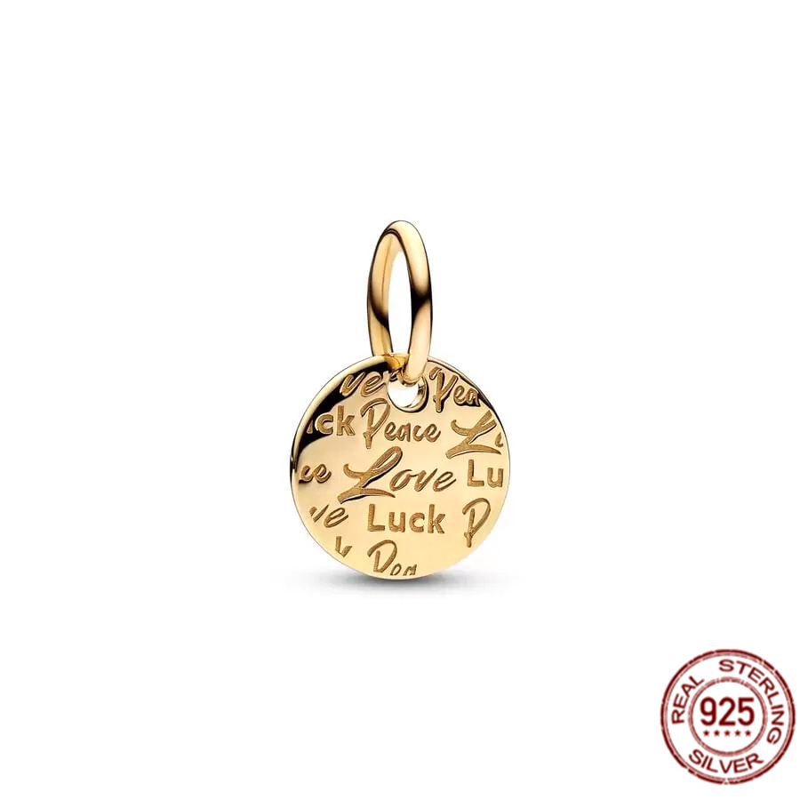 New Popular 925 Sterling Silver Charm Lucky Peaceful Luck Hanging Beads Suitable For Primitive Bracelet Jewelry Charm Gifts