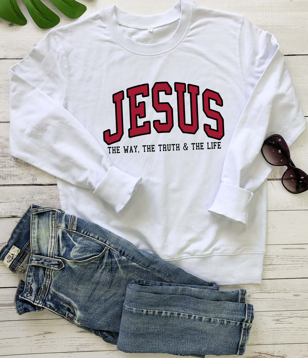 Womens Hoodies Sweatshirts Colored JESUS THE WAY TRUTH LIFE Sweatshirt Christian Sweats Inspirational pullovers Women Casual Bible Verse Tops 230224