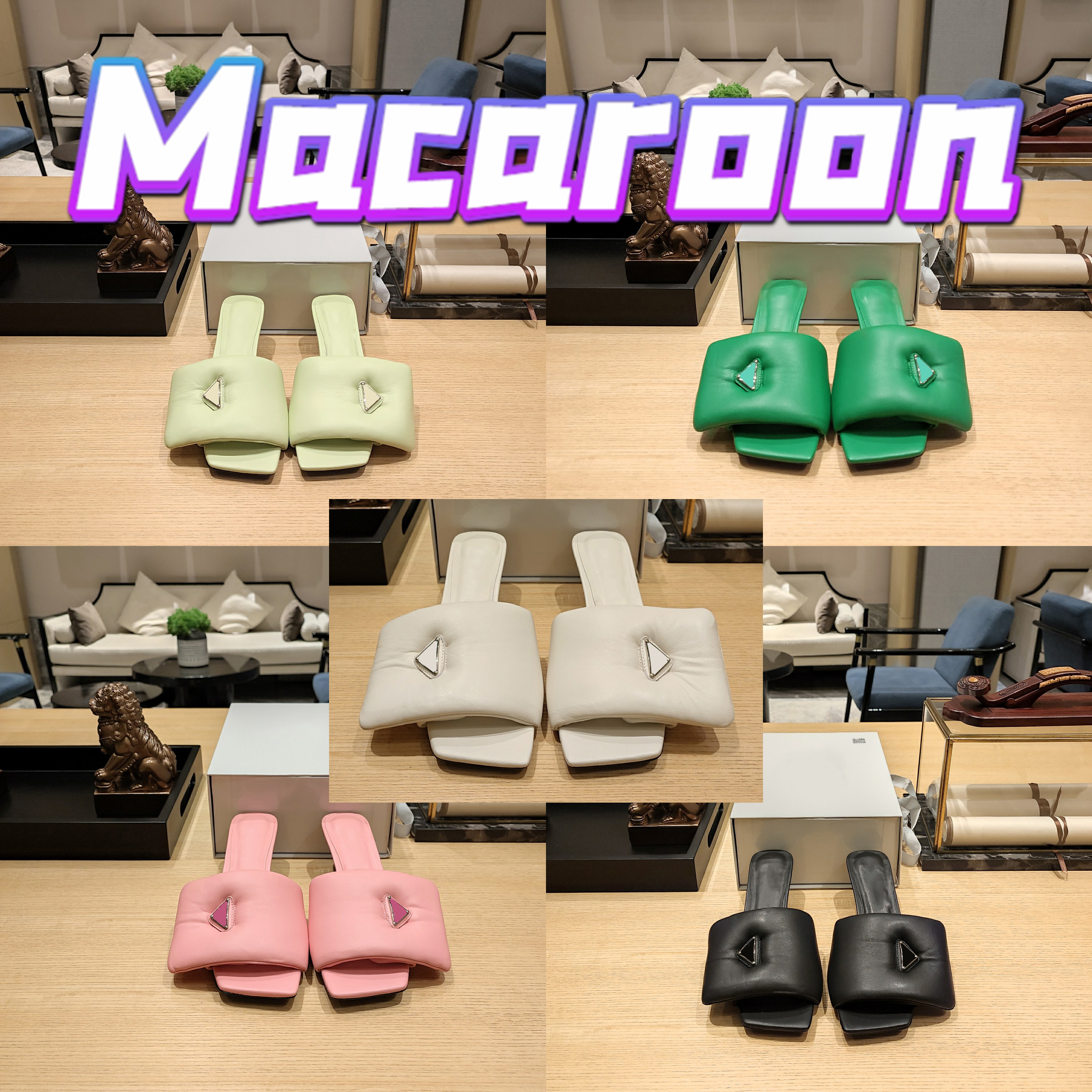 New padded nappa sandals macaron thick bottom non-slip soft elastic fashionable versatile soft bottom fashion home veneer slippers ladies shopping home size 35-42
New padded nappa sandals macaron thick bottom non-slip soft elastic fashionable versatile soft bottom fashion home veneer slippers ladies shopping home size 35-42