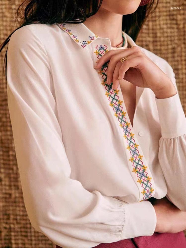 Women' Blouses Women Blouse Shirt Spring Autumn Turn-down Collar Embroidery Loose Elegant High Street Chic Stunning Fashion Design Trendy, Picture shown
Women' Blouses Women Blouse Shirt Spring Autumn Turn-down Collar Embroidery Loose Elegant High Street Chic Stunning Fashion Design Trendy, Picture shown