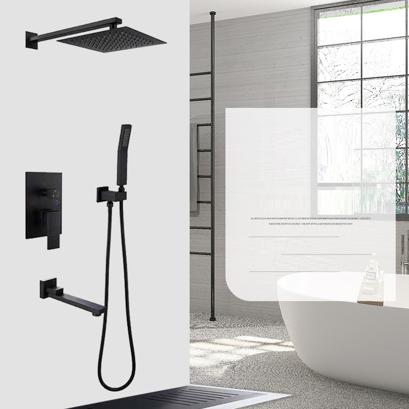 Bathroom into the wall pressurized shower hotel bathroom faucet shower all copper hidden shower set
Bathroom into the wall pressurized shower hotel bathroom faucet shower all copper hidden shower set