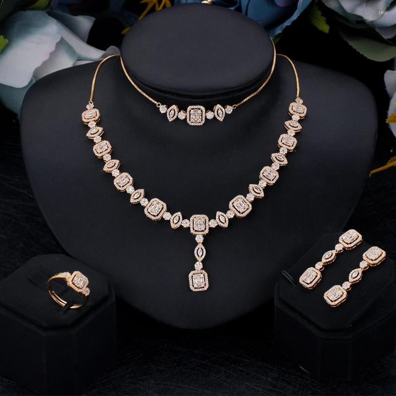 Necklace Earrings Set Arrivals Fashion Pretty 4 PCS Jewelry For Wedding Engagement Cubic Zirconia Shiny Ring Women Accessories High Quality, Picture shown
Necklace Earrings Set Arrivals Fashion Pretty 4 PCS Jewelry For Wedding Engagement Cubic Zirconia Shiny Ring Women Accessories High Quality, Picture shown