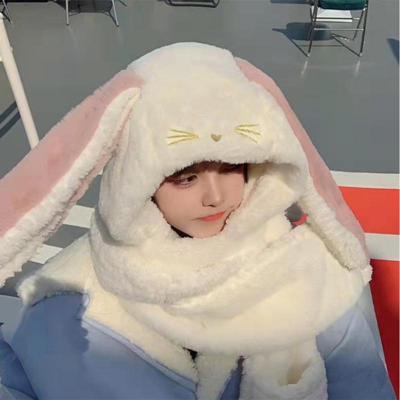 Beanies Beanie/Skull Caps Kawaii Cartoon Ears Hat Women Cute Warm Winter Thick Long Hoodies Neck Scarf With Mittens Windproof, Pink
Beanies Beanie/Skull Caps Kawaii Cartoon Ears Hat Women Cute Warm Winter Thick Long Hoodies Neck Scarf With Mittens Windproof, Pink