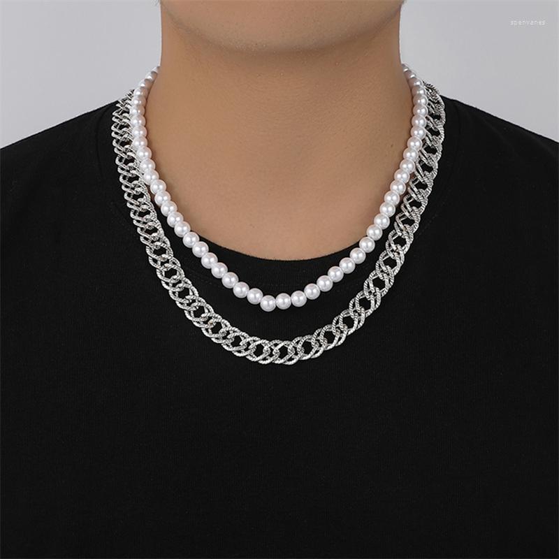 Chains WeSparking EMO Geometric Flat Thick Chain Imitation Pearl Double Layers Necklace For Men Women 2023 Year Trend
Chains WeSparking EMO Geometric Flat Thick Chain Imitation Pearl Double Layers Necklace For Men Women 2023 Year Trend