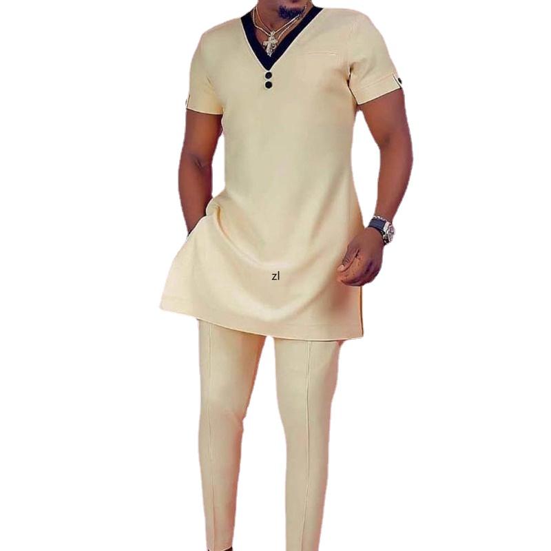 Men's Tracksuits Two-piece Solid Color Simple RamadanAfrican Ethnic Style Short-sleeved V-neck Casual Suit Ramadan 2023, White
Men's Tracksuits Two-piece Solid Color Simple RamadanAfrican Ethnic Style Short-sleeved V-neck Casual Suit Ramadan 2023, White