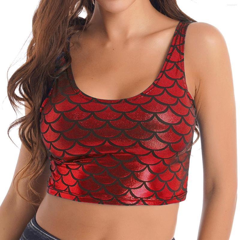 Women's Tanks Sexy Womens Fish Scale Print Tank Camisole Metallic Shiny Club Party Crop Tops Ladies Fashion Sleeveless Scoop Neck Bustier, Green
Women's Tanks Sexy Womens Fish Scale Print Tank Camisole Metallic Shiny Club Party Crop Tops Ladies Fashion Sleeveless Scoop Neck Bustier, Green