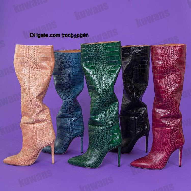 Paris Texas Women Slouchy Boot Croc effect Leather knee-high Boots Heel Mid Calf Snakeskin Animal-print Moc Croco Tall Cowboy Lizard, Color 4
Paris Texas Women Slouchy Boot Croc effect Leather knee-high Boots Heel Mid Calf Snakeskin Animal-print Moc Croco Tall Cowboy Lizard, Color 4