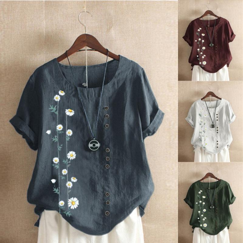 Women's Blouses & Shirts Blouse Office Lady 2023 Summer Plus Size ONeck Short Sleeve Leaves Print Loose Shirt Top Streetwear Drop, White
Women's Blouses & Shirts Blouse Office Lady 2023 Summer Plus Size ONeck Short Sleeve Leaves Print Loose Shirt Top Streetwear Drop, White