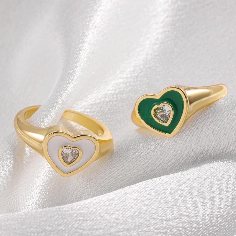 Wedding Rings Fashion Heart Love Couple Finger Anillos Clear Crystal Rhinestone Gold Color Metal Opening Female Boho Jewelry
Wedding Rings Fashion Heart Love Couple Finger Anillos Clear Crystal Rhinestone Gold Color Metal Opening Female Boho Jewelry
